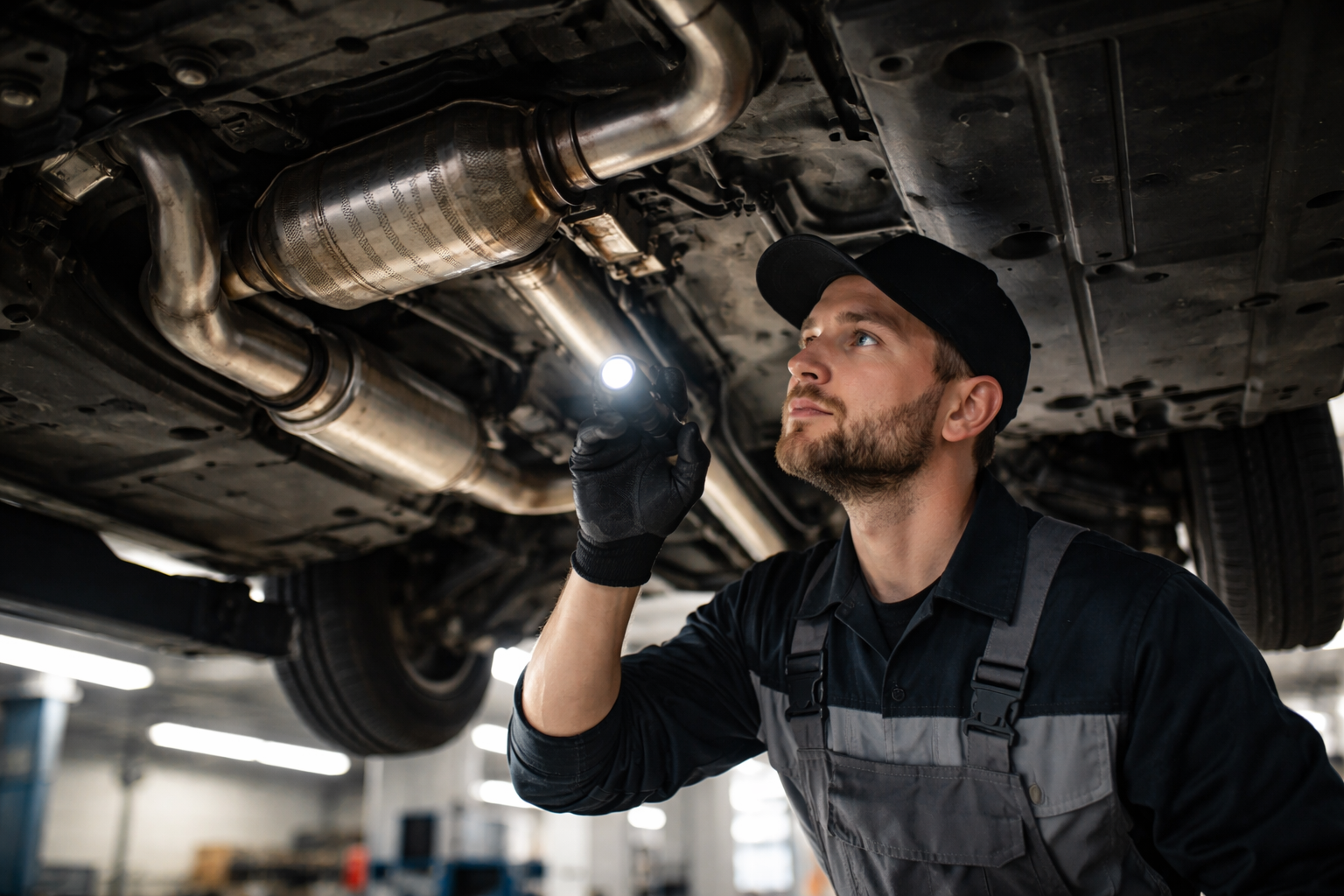 Remplacement d'échappement à Evere — SD Motors